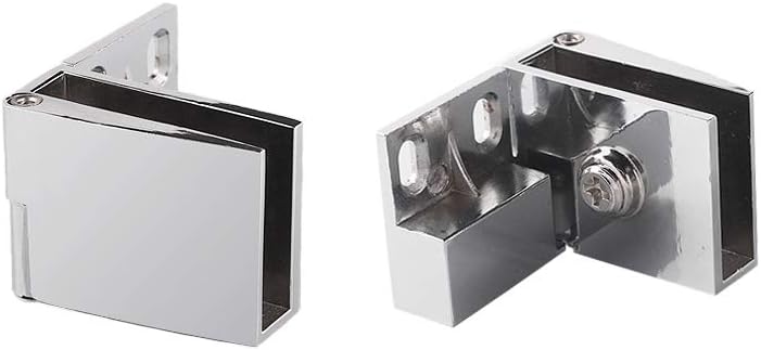 Set Cerniere Per Porte In Vetro Senza Cornice - Morsetti In Acciaio Inox Per Vetro Spessore 5-8mm - Foto 2