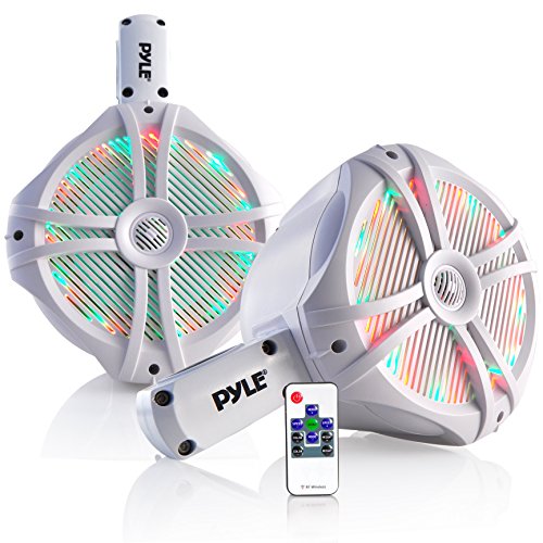 Waterproof Marine Wakeboard Tower Speakers - 8in Dual Subwoofer Speaker Set and 1”
