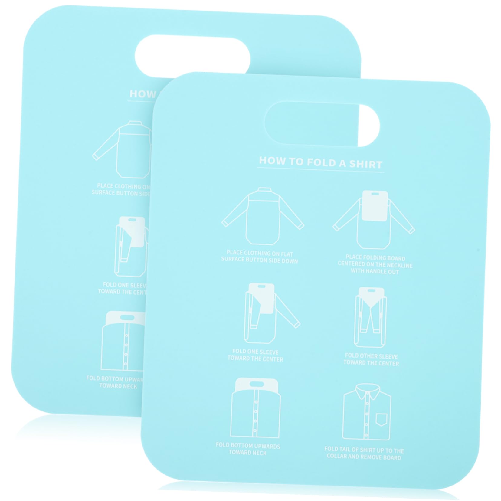 HOOTNEE Shirt Folder Board 2pcs Lining Board for Shirt Folding Garment Support Practical Clothes Stacking Laundry Folding