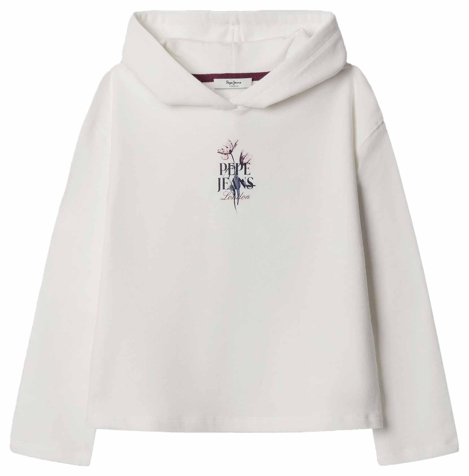 Pepe Jeans Girl's Georgia Sweatshirt, White (Mousse White), 16 Years