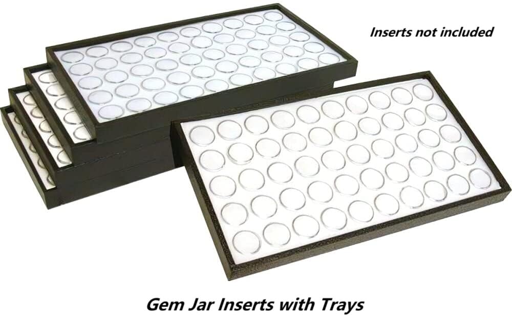 RJ Displays- 3-pack Black plastic Stackable Standard size Jewelry Display trays. For Display of Jewelry Rings, Bracelets, Necklaces, Pendants, and Beads in inserts and pads.