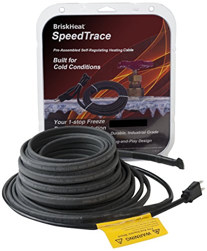 BriskHeat FFSL1-100 SpeedTrace Self-Regulating Heating Cable, 100'