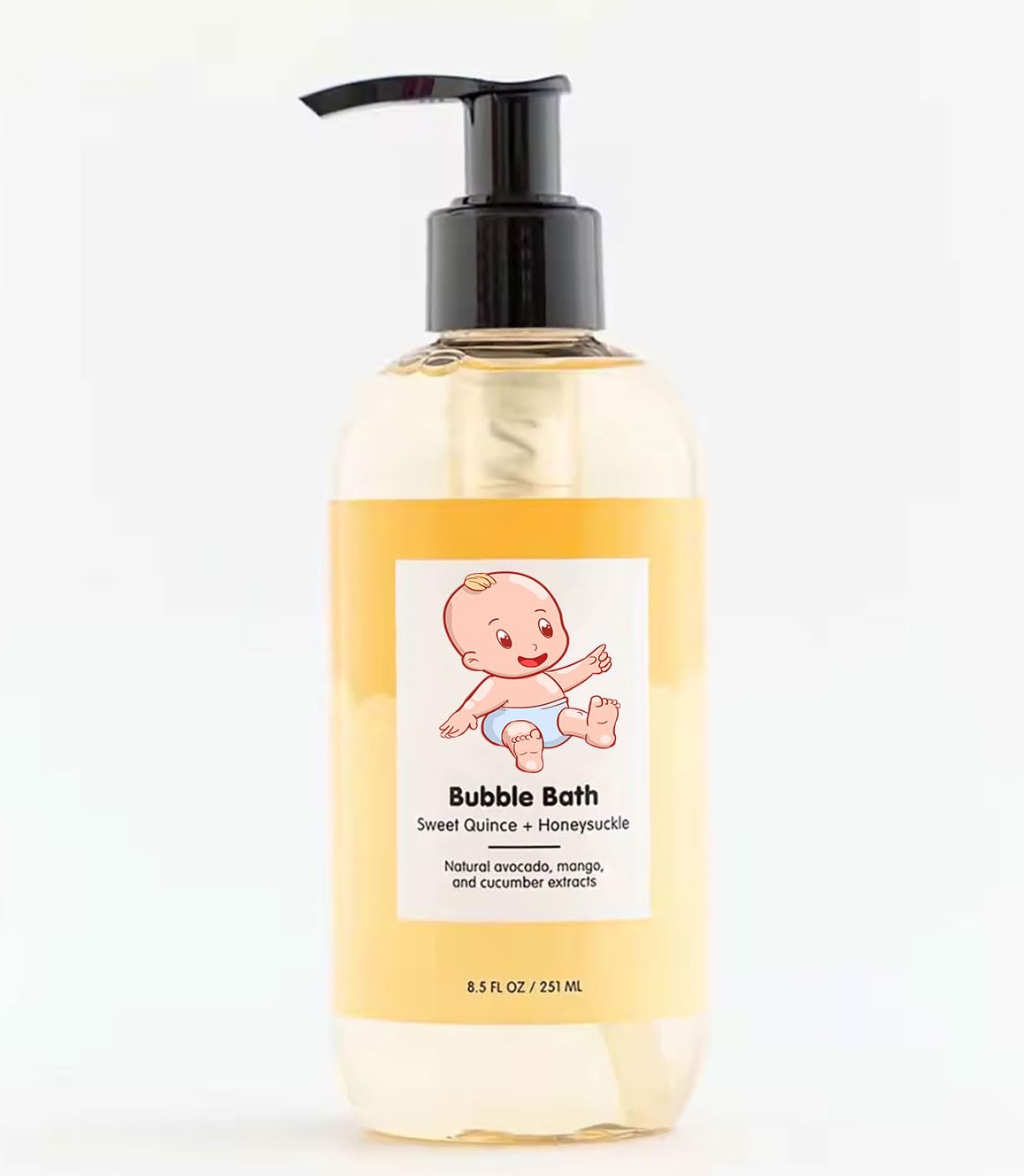 Seychelles Super Bubble Bath (Creates Bubbles) & Body Wash Paraben Free, Sweet Quince with Honeysuckle,SLS Free, (Coconut Based) 250ml (Babies, Kids)