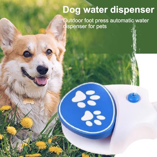 Fontaine à eau pour chien extérieure avec presse à pattes interactive - 4