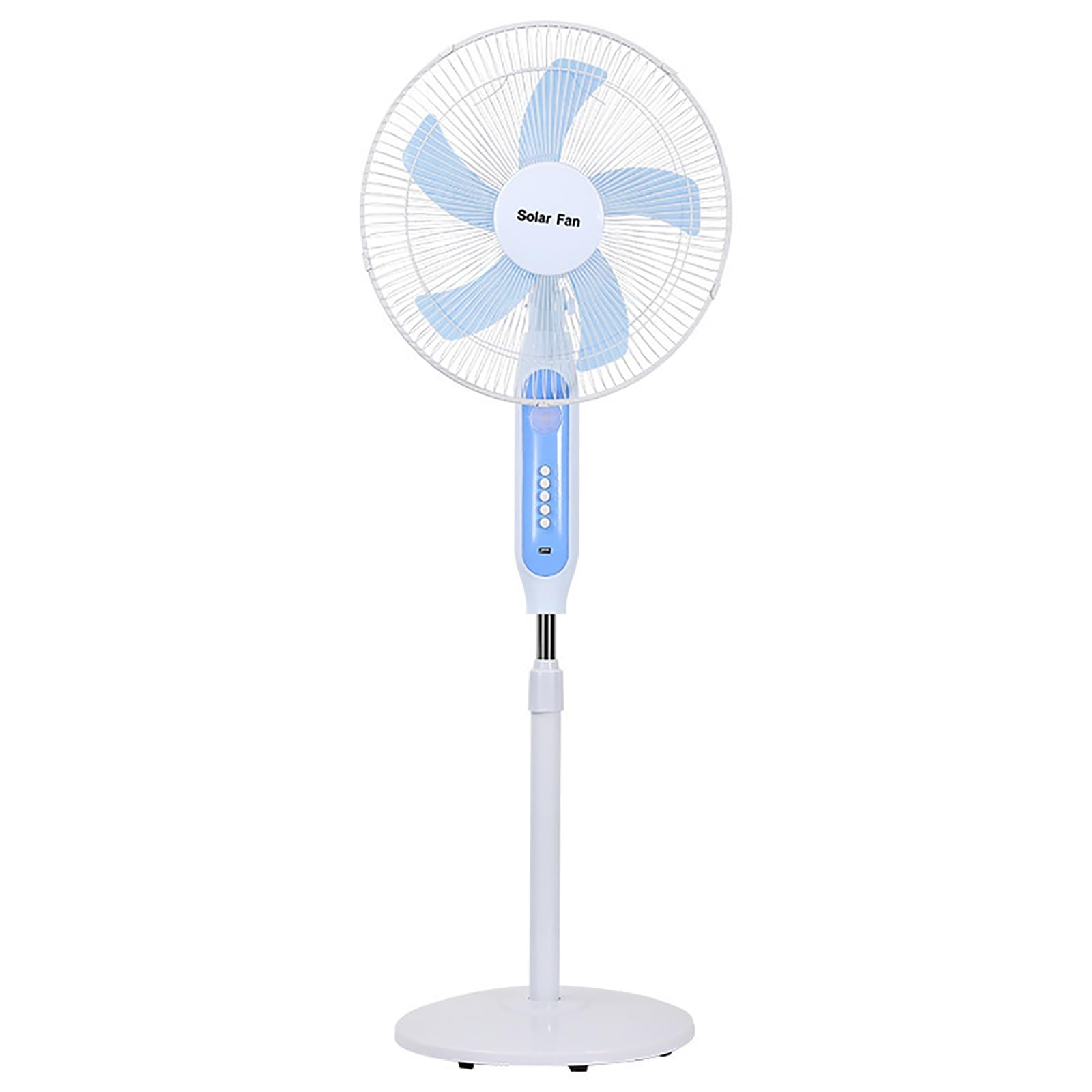 Ventilatore da esterno/ventilatore solare/ventilatore a piantana/ventilatore da pavimento; 3 velocità del vento, batteria da 18000 mAh, pannello solare + adattatore, due metodi di ricarica