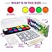 festiFACE Face & Body Paint Kit for Kids & Adults | 12 Extra-Large Professional Colors | Includes 4 UV Black Light Neons, Stencils and Brushes in Gift Set | RRP $25.95
