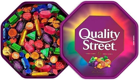 Quality Street Chocolate Tub 550g Assorted Toffees Fudges & Creamy Milk Chocolates Perfect Sharing Box