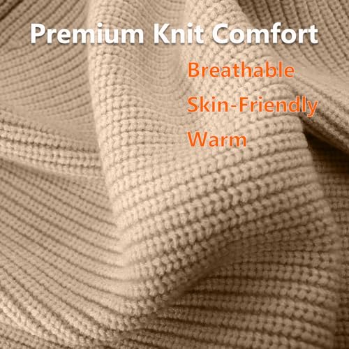 Facecozy Knit Balaclava Women Winter Hats For Women Winter Face Mask Ski Mask For Men And Women Warm Face Cover Neck Warmer thumb #5