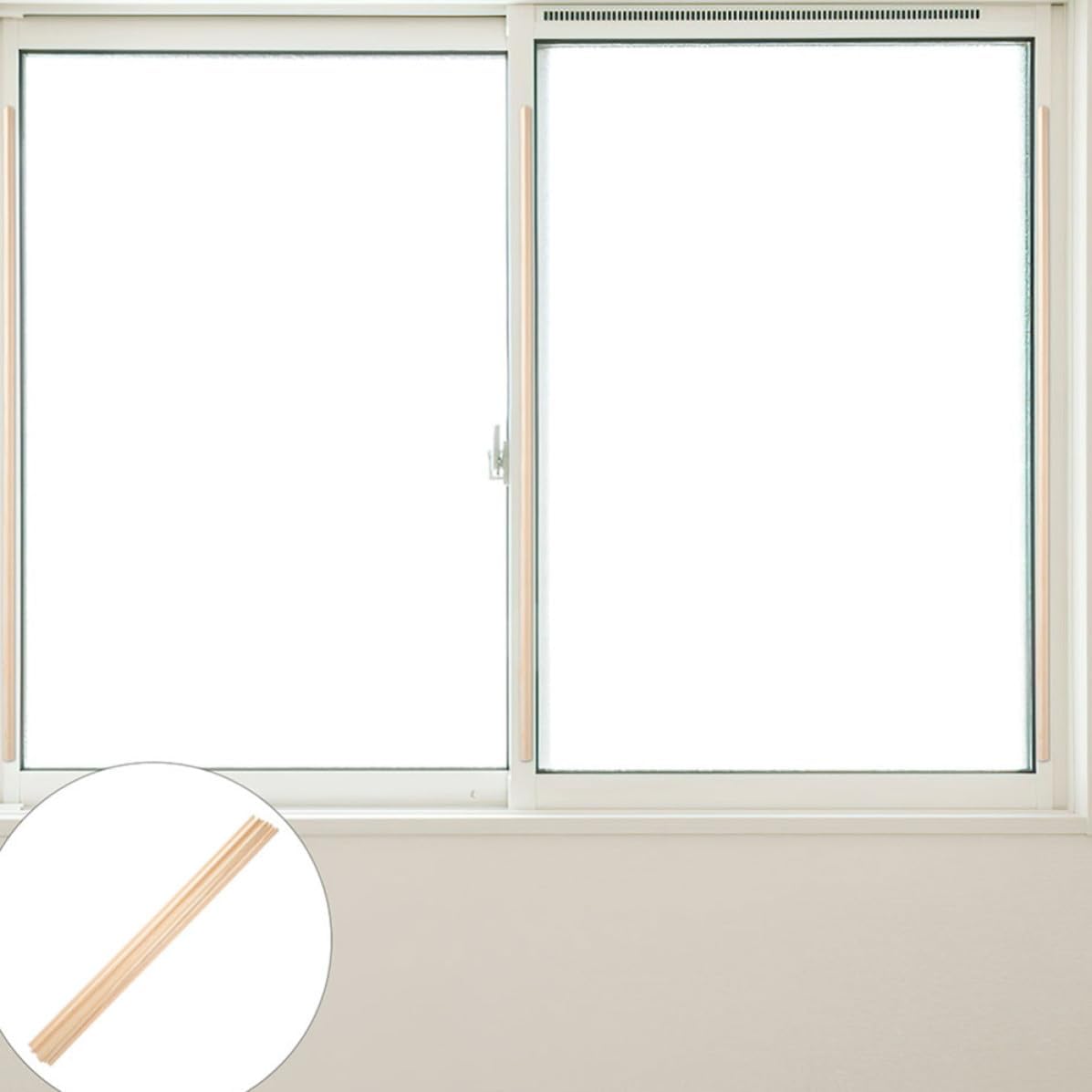 12pcs Wooden Window Decorative Trim 8mm Beige Molding Strip