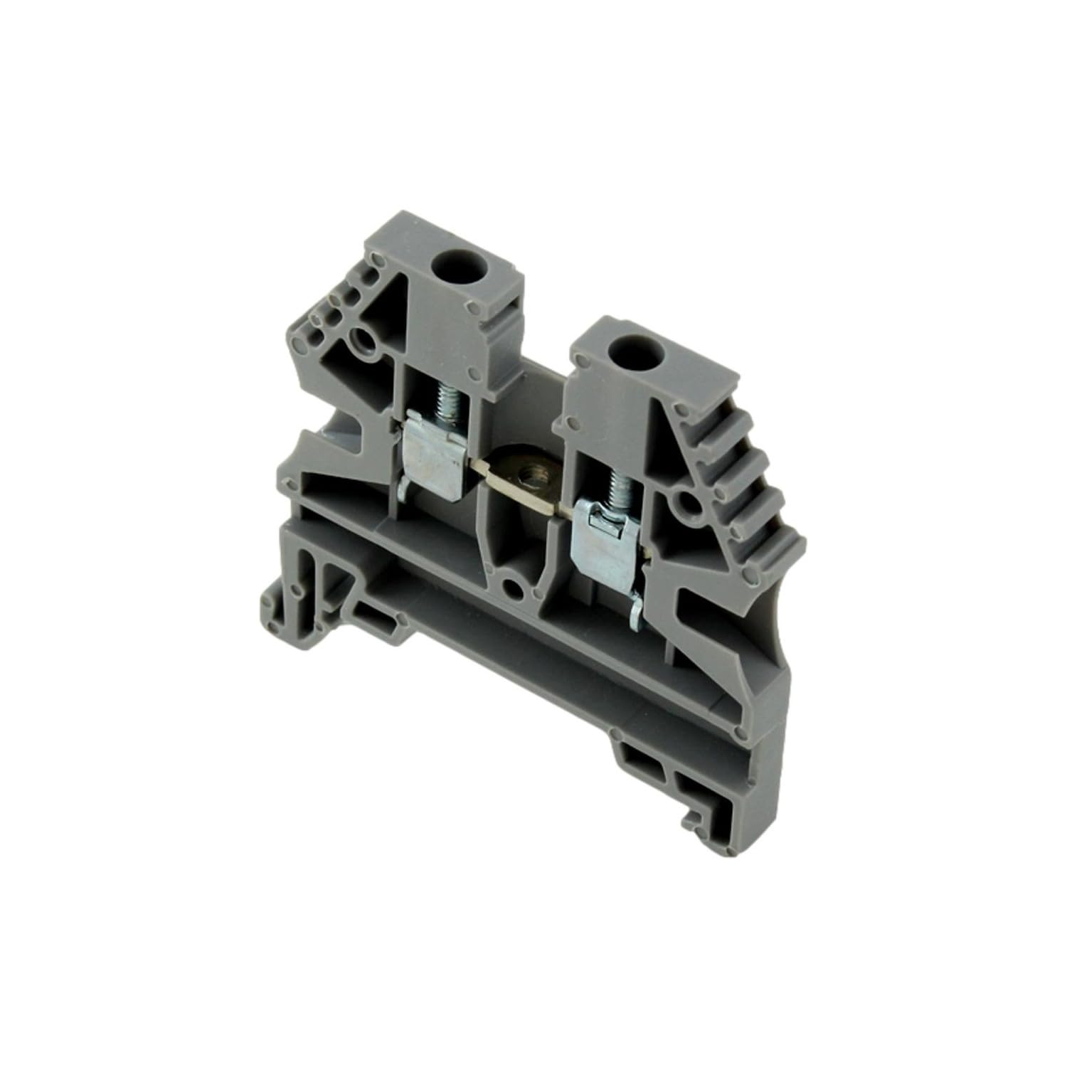 Bloc de jonction 2,​5mm² - Borne ER2,​5 Grise - 20A Max - Connexion à vis section max 4mm² - Montage sur rail DIN