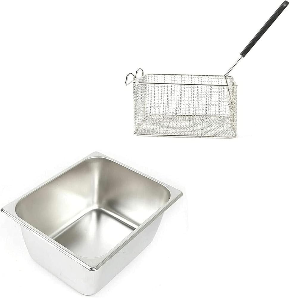 Friggitrice Professionale, friggitrice a Gas di Grande capacità 20L/30L, friggitrice a GPL in Acciaio Inossidabile per la casa e Commerciale, Potenza di Fuoco Regolabi(Color:10l+10l+10l+3xfriedbasket)