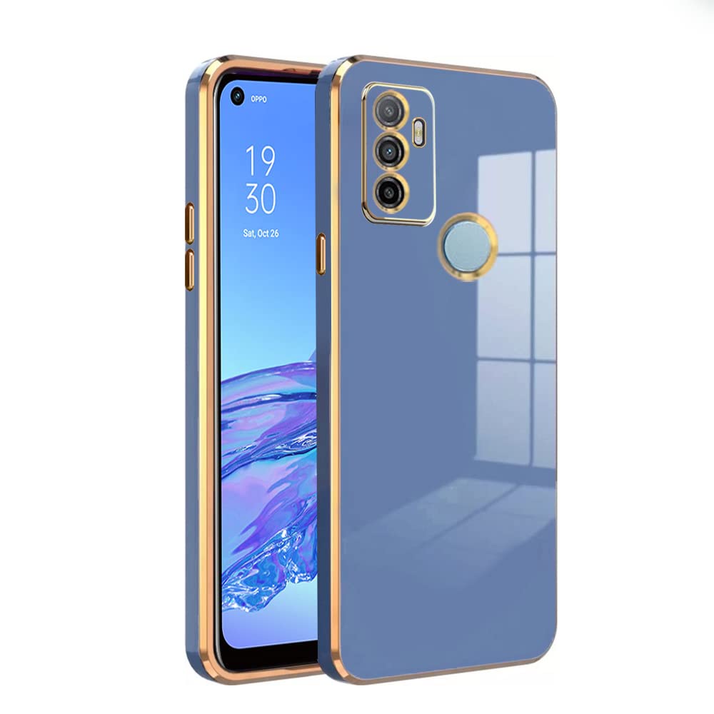 KARWAN®️ Luxury 6D Chrome Back Cover Case Compatible for Oppo A53 2020 |Slim Shockproof Soft TPU | Raised Lips Protection | Camera Protection | Stylish Back Case and Cover | -Blue (B0BSV71675) Amazon Price History, Amazon Price Tracker