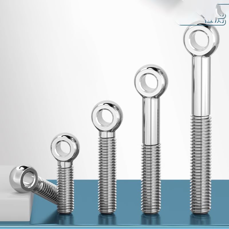 Image of 6pcs 304 Stainless Steel M8 x 45mm Machinery Shoulder Swing Lifting Eye Bolt