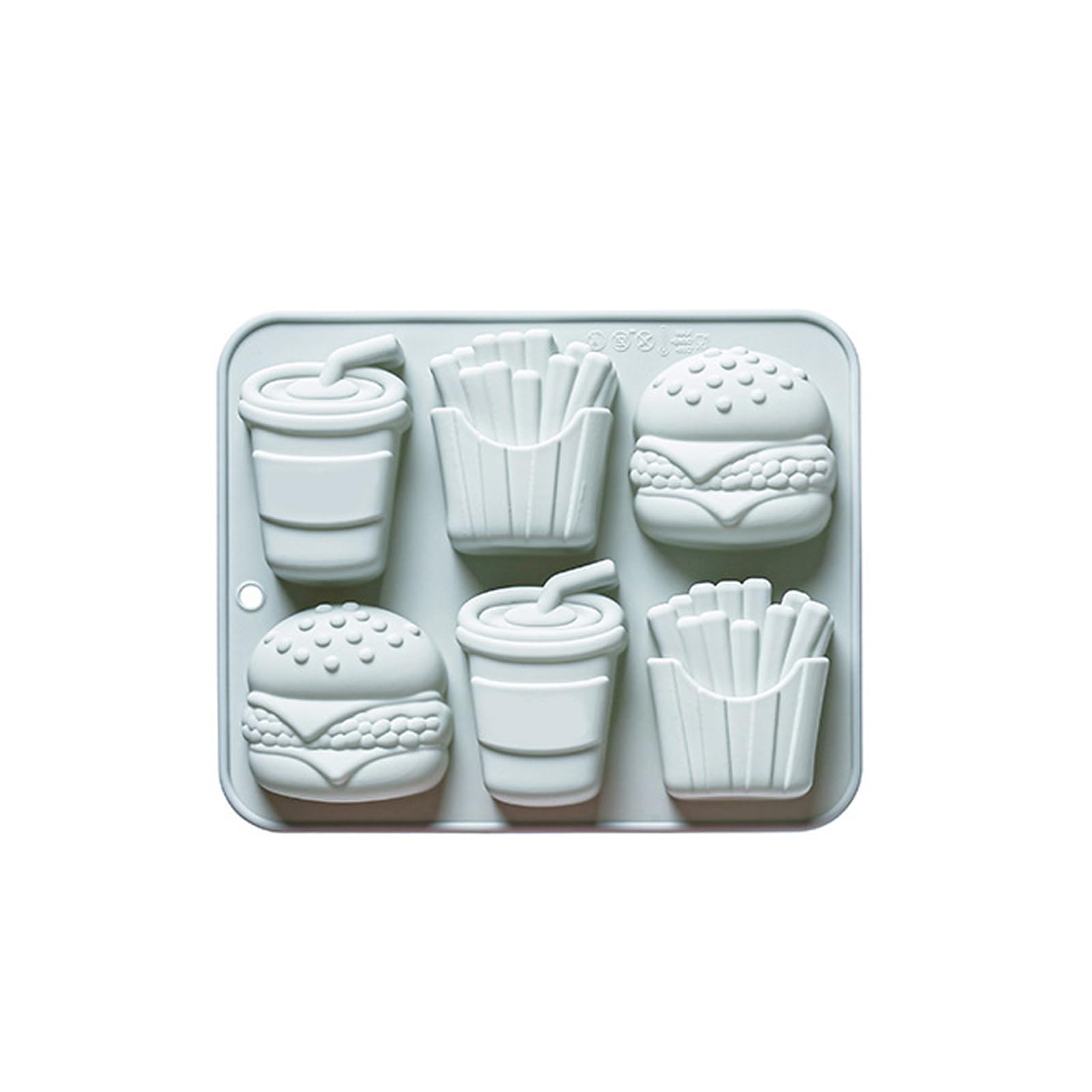 Btgghytr Creative Silicone in Hamburger Fries Design for Gift and Decoration Nonstick Silicone Craft