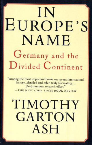 In Europe's Name: Germany and the Divided Continent