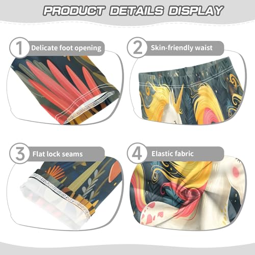 Toddler Girls Leggings Printed Yoga Pants Leggings Running Lovely White Unicorn for Kids3