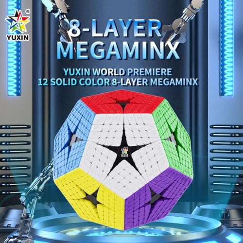 Image of YuXin HuangLong 8x8 Kilominx Speed Cube | World's First 8-Layer Dodecahedron Shape Mod | Professional Stickerless Royal Kilominx, Sculpted Grip & Anti-Pop Design, Expert Level Logic Puzzle