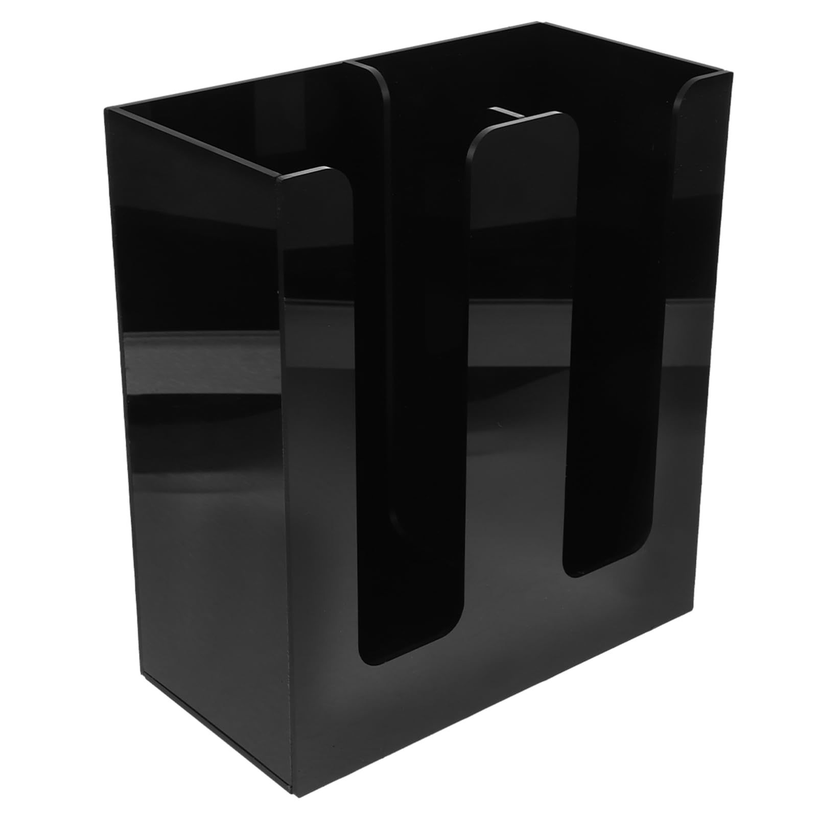 Cabilock Acrylic Cup and Lid Holder Paper Cup Dispenser Paper Cup or Lid Storage Organizer Coffee Cup Holder Cup Storage Organizer (2 Compartment)