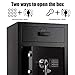 KYODOLED Digital Depository Safe Box, Electronic Steel Safe with Keypad, Locking Drop Box with Slot, Metal Lock Box with Two Emergency Keys for Your Valuables, 13.78