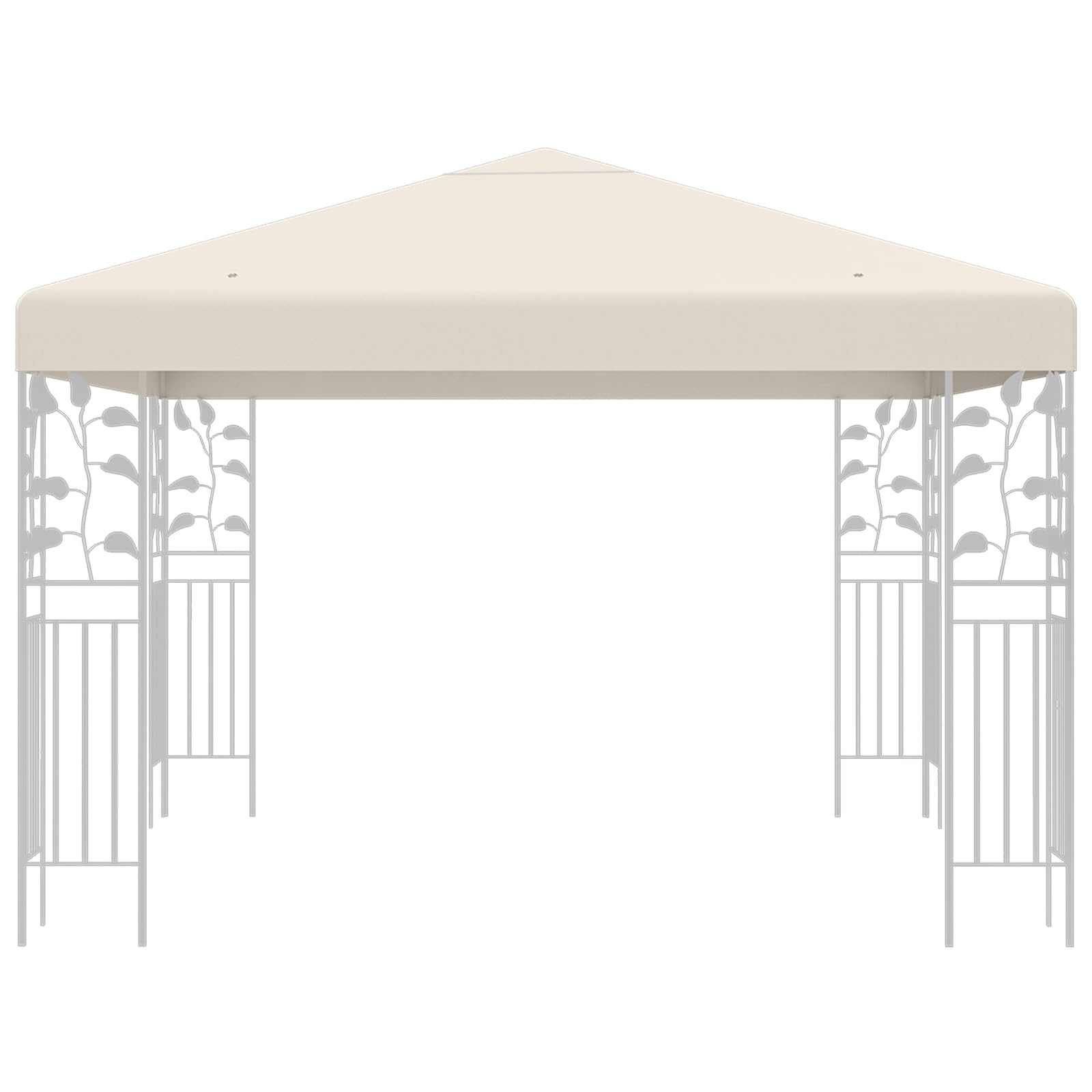 3 x 3M Gazebo Canopy Replacement Top, Garden Waterproof Tent Roof Cover, Outdoor Sun Shade Roof Top Spare Par for Camping, Patio & Backyard, Top Only (Beige)