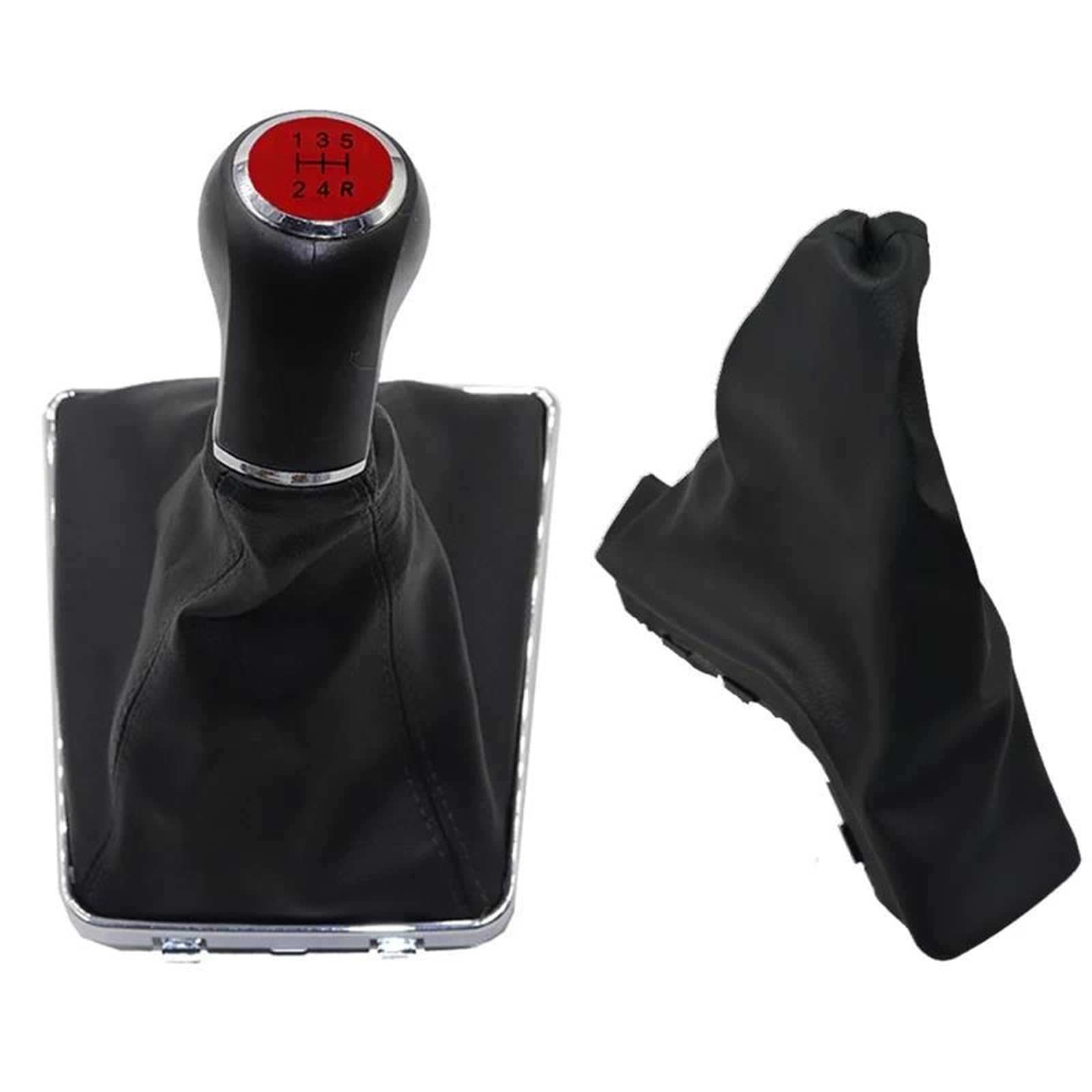 Fhuwaz One Color Car Gear Knob For Vauxhall Astra H 1.6 2004-2010 Gearbox Gaiter Stick Boot Jacket Handles Gear Shift Knob Lever Shifter 5 Speed(12345R Black Pair9)