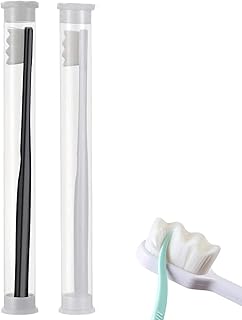 BREVI Nordic-Inspired Premium Nano Toothbrush, Brevi Toothbrush Nano, BREVI Toothbrush, Extra Soft Toothbrush with 20000 Soft Bristles (Black+White,Wave Bristle)