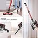 APOSEN Cordless Vacuum Cleaner, 24000Pa Strong Suction, 4 in 1 Stick Vacuum Cleaner Detachable Battery, 250W Powerful Brushless Motor, 1.2L Super-Capacity for Deep Cleaning Carpet Hard Floor H250（Red）