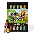 Smokehouse by Thoughtfully, Gourmet Ultimate Grilling Spice Set with King of the Grill Wrap, Includes 20 BBQ Seasonings & Rubs Like Chili Garlic, Italian, and Cajun, Gift for Dad, Uncle, Husband
