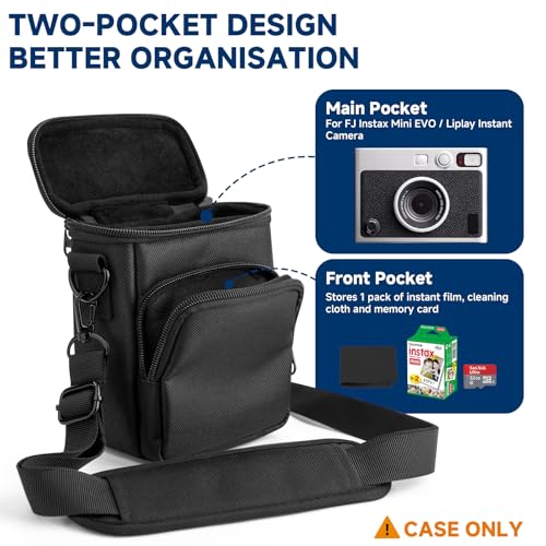 Funda de viaje para cámara Fujifilm Instax Mini EVO negra miniatura 4