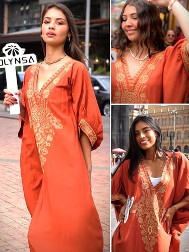 Moroccan Kaftan Dresses for Women Plus Size Caftans Loungewear Embroidered Beach Kaftan Cover up moomoo House Dress3