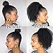 Wrap Drawstring Short Afro Kinky Curly Human Hair Puff Ponytail Extensions with Clips 12
