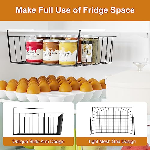 Under Shelf Basket, 6 Pack Metal Hanging Wire Shelf
