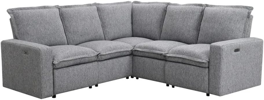 Living Room Sofa,Two Seats with Power Recline,Comfortable Power Recliner Chair,Soft Chair with Port