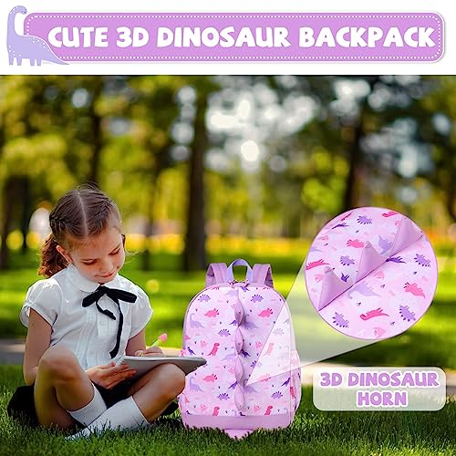 VASCHY Dinosaur Toddler Backpack, Cute Little Boys Girls Kids Schoolbag Bookbag w Chest Strap3