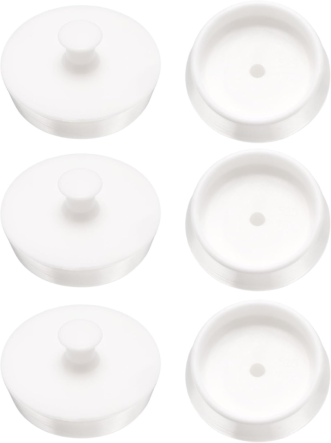 uxcell 6 Pcs Drain Stopper, Silicone Bathtub Stopper 1 5/8" to 1 3/4" Kitchen Sink Drain Stopper Bathroom Drain Plug with Handle for Laundry, Sink, Shower, Washbasin Cover