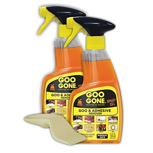 Goo Gone Adhesive Remover Spray Gel - 2 Pack and Sticker Lifter - Removes Chewing Gum Grease Tar Stickers Labels Tape Residue Oil Blood Lipstick Mascara