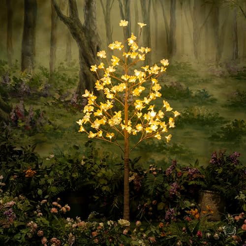 Lightshare-6FT-Lighted-Magnolia-Tree-120L-Artificial-Plant-Faux-Plant-Tree-with-Warm-White-Lights-for-Spring-Indoor-Outdoor-Home-Party-Wedding-DecorationMagnolia-Tree Lightshare 6FT Lighted Magnolia Tree 120L Artificial Plant Faux Plant Tree with Warm White Lights for Spring Indoor Outdoor Home Party Wedding DecorationMagnolia Tree