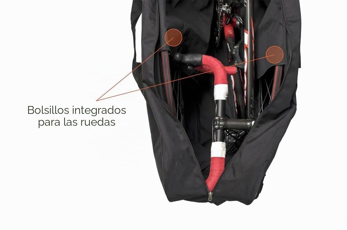 Buds-Sports TrainBag Original Classic - Funda de transporte para bicicleta de carretera y montaña, compatible de 29 pulgadas, estándar SNCF (120 x 90 cm), ideal para transportar tu bicicleta en tren