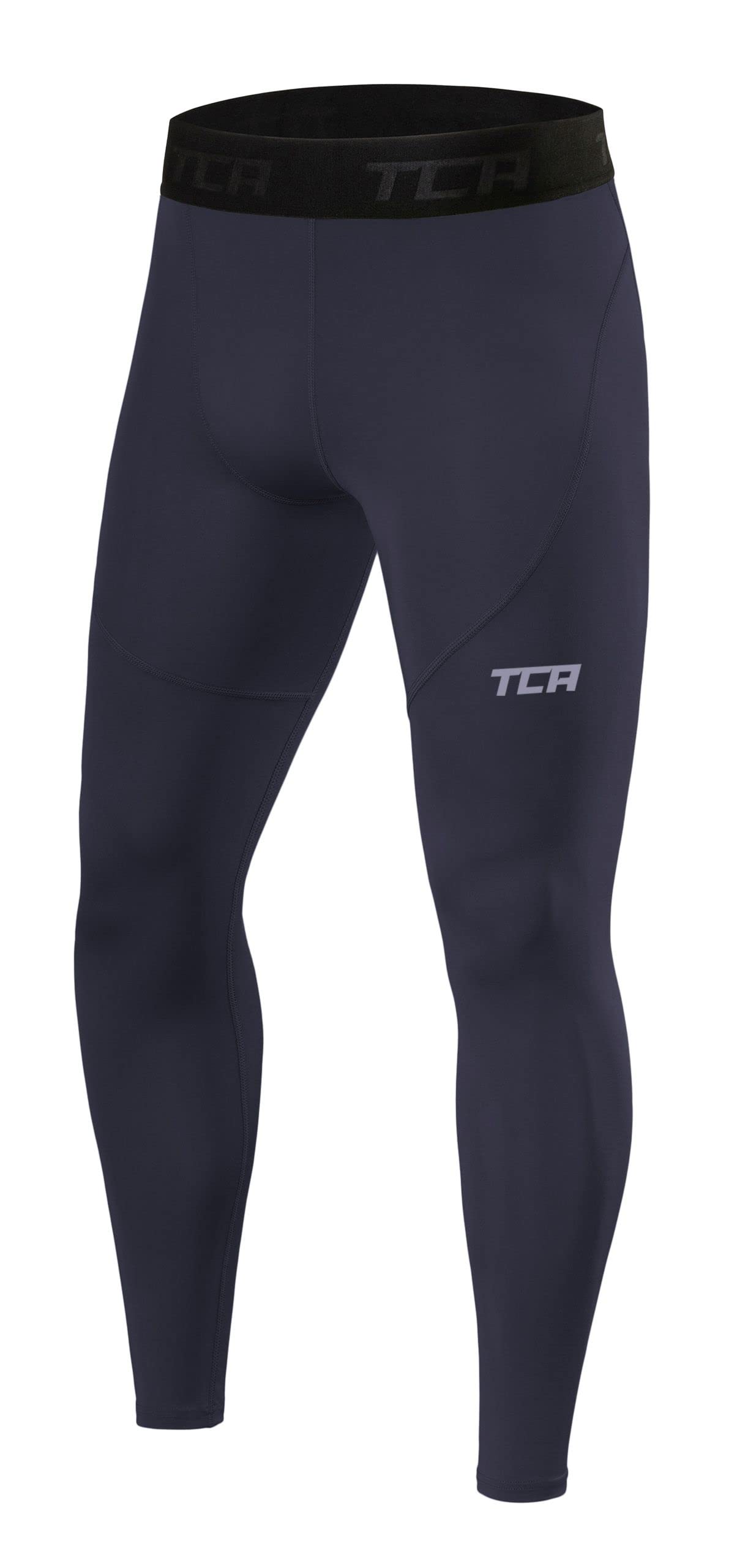 TCA Men's Pro Performance Compression Leggings Thermal Base Layer Tights - Graphite, S