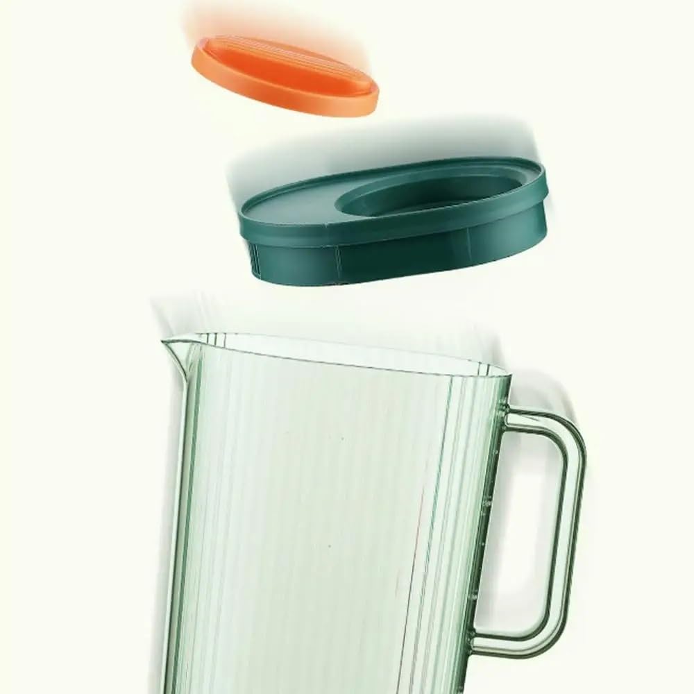 Caraffa d'acqua con coperchio, contenitore per succo da 2 l, in