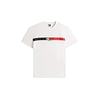 Tommy Jeans T-Shirt da Uomo Tjm Reg Signature Stripe T Ext DM0DM22539 S/S