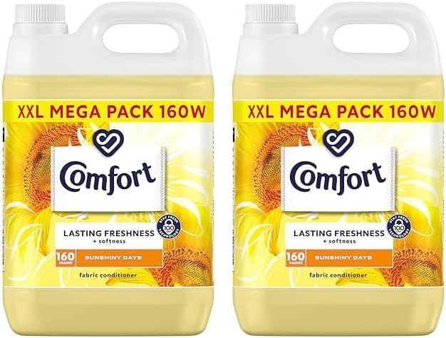 Sunshiny Days Fabric Conditioner with Stay Fresh technology for 100 days of freshness + fragrance* 4.8 L (160 washes) (Pack of 2)