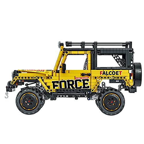 YaYashow Technik offroader, 4x4 Off-Roader SUV Auto Bausteine Bausatz mit Power-Funktion, 1607Pcs Klemmbausteine Bausatz… – Bild 6