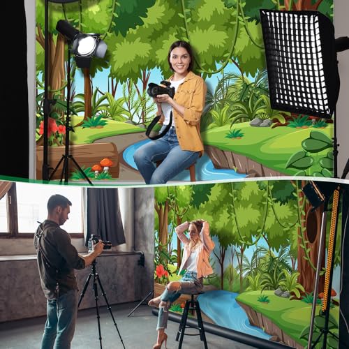 Fondo Fotográfico Jungla Río 6x9ft HunnmingRe miniatura 5