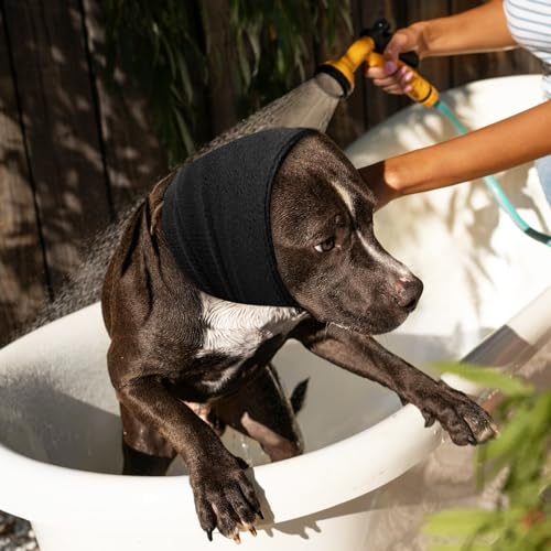 Voarge Haustier-Bandana,Hund Ohrenschützer für Hunde Gehörschutz,für Hunde-Angst, Fellpflege, Ohrenschützer, Hundeohrschutz, Beruhigend (Lila, S)