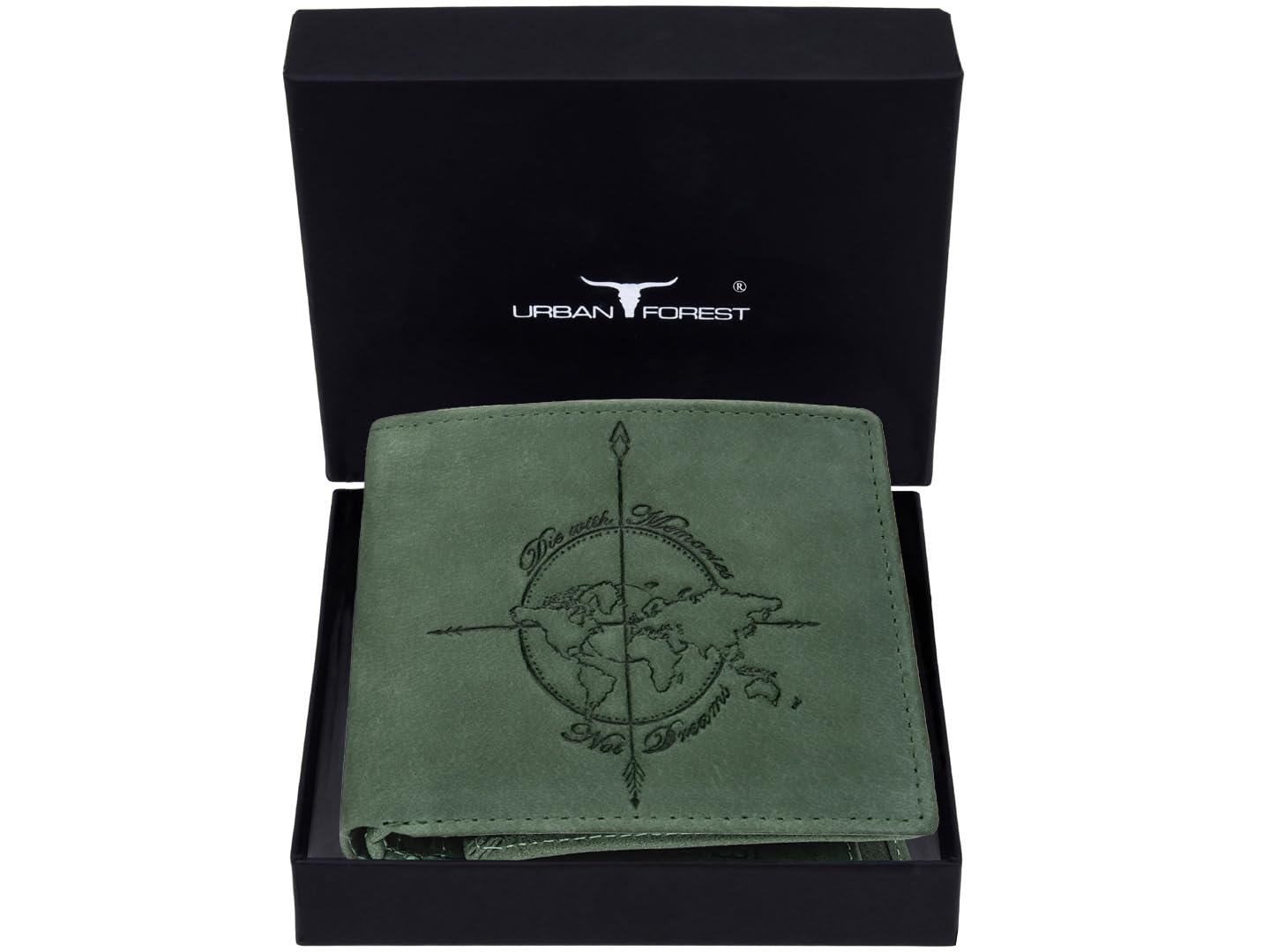 Urban Forest Leather Wallet for Men, Vintage Green, rfid wallet
