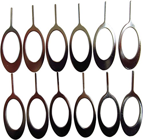 Sim Card Ejector - LeBeila Sim Card Removal Tool Sim Card Tray Open Eject Pin Remover for Most Smartphone, Huawei, Samsung, iPhone 3G 3GS 4 4S 5 5C 5S 6 6 Plus 6S 6S 7 8 Plus (12PCS-Stainless Steel)