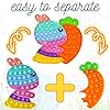 Easter Bunny Poppers, Bunny Carrot Pop Bubble Fidget Sensory Toy, Puzzle Popper, Easter Gifts for Kids,Toddler, Easter Basket for Toddlers Girl, Easter Toys, Stocking Easter Basket Stuffers (Rainbow) #4