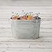 Twine Insulated Drink Galvanized Bucket, Beer and Beverage Tub, Metal Bucket, Ice Buckets for Parties, Holds 5.35 Gallons, Silver