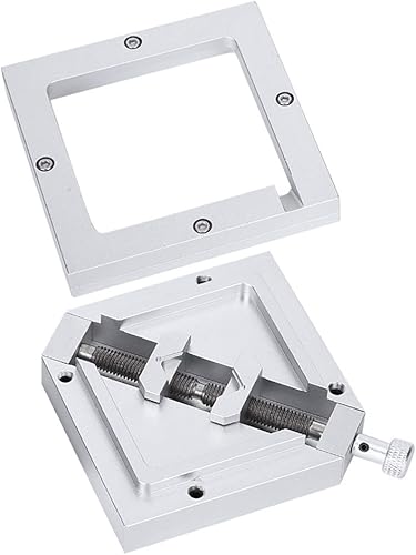 Miniatura 2 de FTVOGUE HT-90 3.543x3.543 in BGA Reballing Station, kit de retrabajo de aleación de aluminio para chip BGA de 0.354-1.693 in, plantilla diagonal